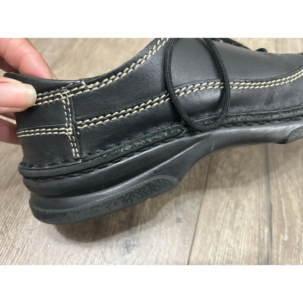 Birkenstock Lace Up Oxford Shoes Black Leather EU 40 US 7 Men ( Women 9)